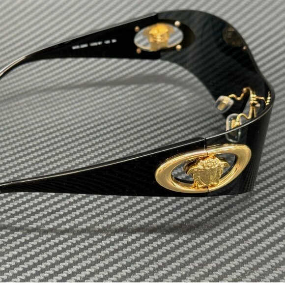 VERSACE Black Grey Women's 70 mm Sunglasses - Picture 4 of 5